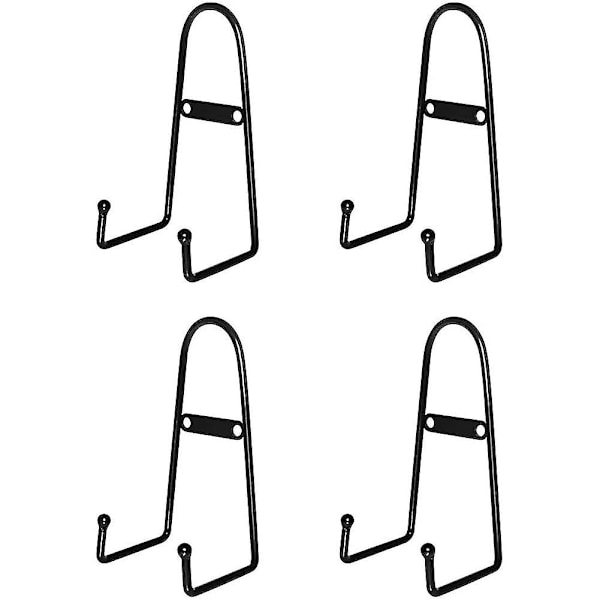 4-pakks veggmonteringsbrakett, medium veggstaffeliholderplatehenger vertikalplate stativholdere vin R [db] Black