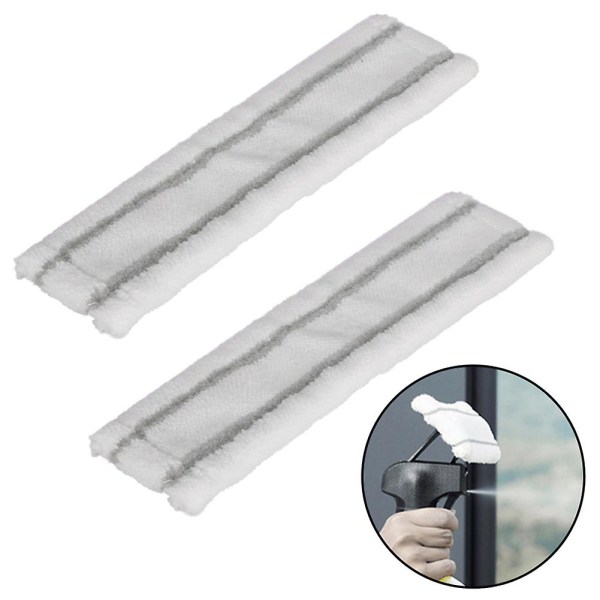 2 st mikrofibermoppdukar fönsterputsningsmaskin ersättning för Karcher Wv1 Db White - Grey