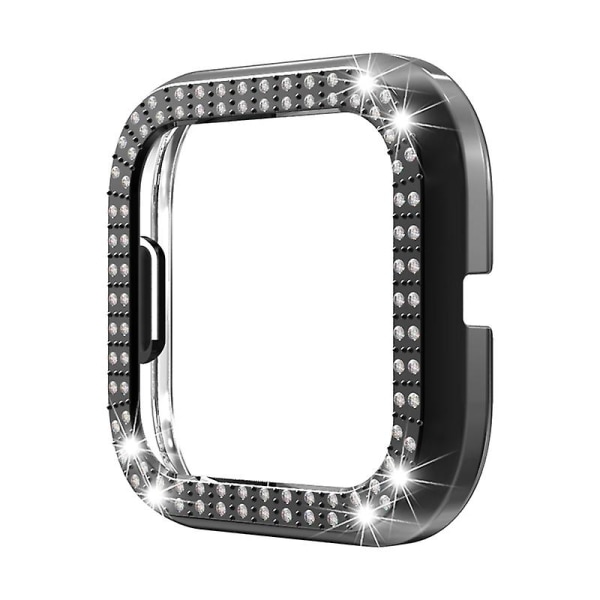 Stilig Rhinestones Smart Watch Protection Plating Cover Case Shell For Versa 2 Jikaix Black