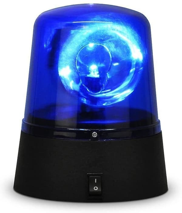 Pyörivä sininen LED-poliisivalo