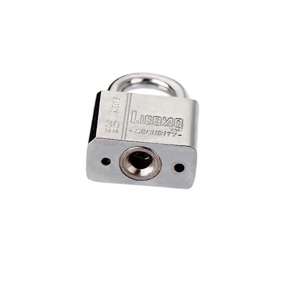 30mm Jern Hengelås 3 Nøkler Kraftig Solid Lås Dør Port Boks db Silver