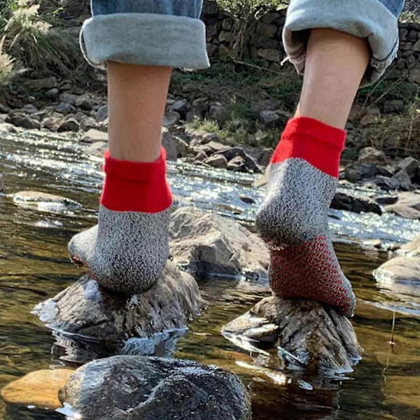 Konjoun Barefoot Sokker, Konjoun Sokker Udendørs, Konjoun Jordforbindelses Sokker, Vandresokker db grey 01