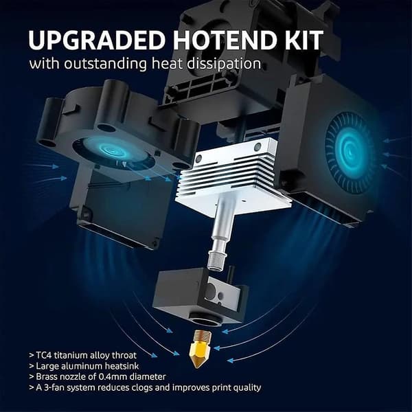 For Neptune 3 Plus/Pro 3D-utskrift Hode Hotend Dyser 0,4 mm Sett For Neptune 3 db