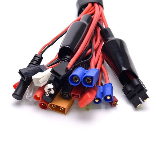 19 In1 Rc Lipo Batteriladdare Splitter Kabel Adapter 4mm Banan Plug To For Jst Futaba Xt60 Ec3 Ec