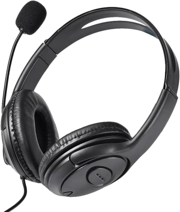 USB-datamaskinheadset - USB-headset for bærbar PC med mikrofon - Komfortabel datamaskin med demping, moderne for VoIP Skype MS Teams konferanseklasse[DB]
