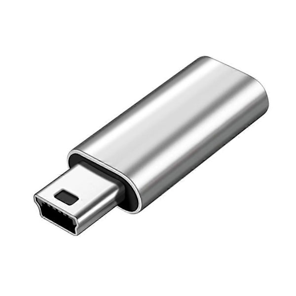 Mini USB til USB-C Adapter USB-C Hunn til Mini USB Hann Adapter USB-C Adapter [DB] Silver