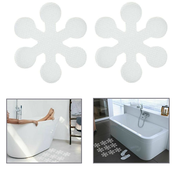 20 st/set Badrumsanti-halkdekaler Duschplattor Golv Bad Säkerhet Halkfria Dekaler White 20Pcs
