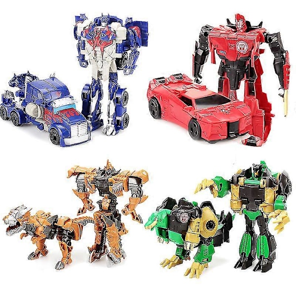 Transformerande Leksaksbil Barn 12cm Transformationsrobot Kit Leksaker Modeller 2 I 1 Ett Steg Modell Deformerad Billeksak För Pojke Present [db] 5