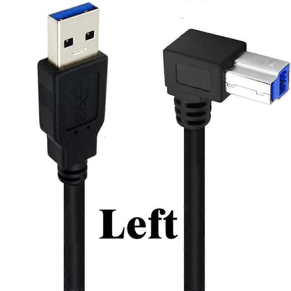 USB3.0 Kabel A Han til B Han 90 Graders Vinkel USB3.0 Printerkabel [DB] Bend up