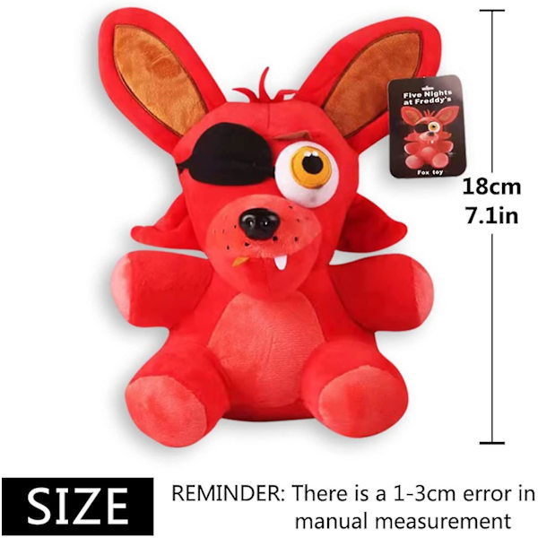 Fnaf Plushies Five Nights At Freddys Plushies 4 st foxy Freddy Fazbear Bonnie Chica Gåvor för Five Nights Game Fans & Barn Gåvor 7in/20cm [DB]