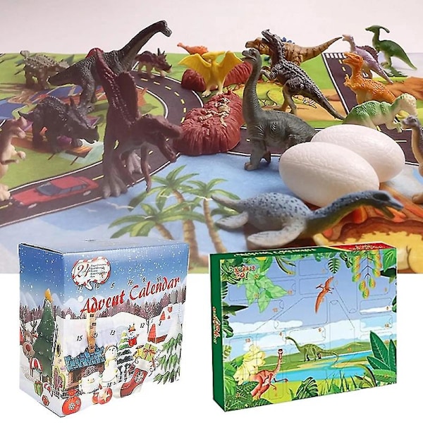 Dinosaur Julekalender 24 Dage Dinosaur Jule-nedtællingskalender Legetøj Dino Legetøj Julegave Til Drenge Piger 3 År Gamle BD A