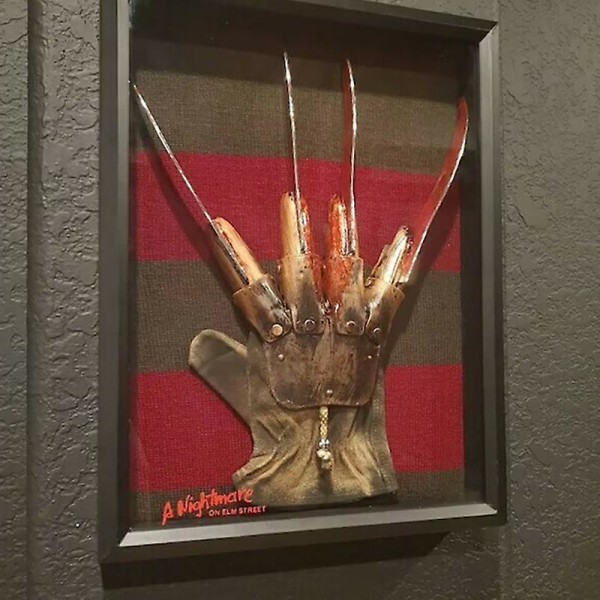 Rl Freddy Krueger Mardröm på Elm Street Halloween Dekorativa handskar och tröja Display Festrekvisita Inga handskar