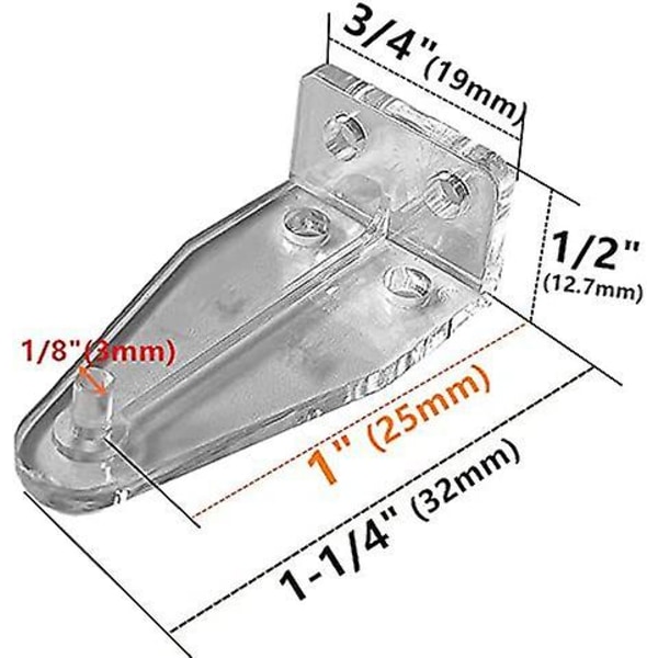 12 stk. Hold Down-brakett for 1\" Mini Blinds Bottom Rail Hold Clips Clear Pc On Faux Wood Blinds, Venetian Blinds And M {DB}