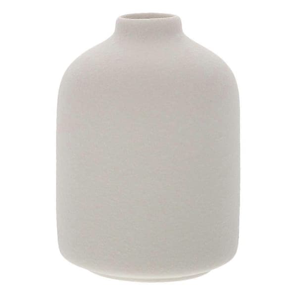 Blomvas för dekor Keramisk blomhållande skrivbordsutsmyckning 6.5X10CM Vit 1-pack[DB]