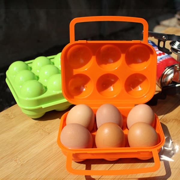 Ägglåda Stötsäker Kökspryl PP Picknick Äggförvaringsbehållare för Hemmet [DB] 4 Grid