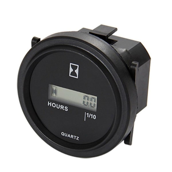 Digital Timer med Nulstilling - Kørselstimer Dataopbevaring til Plæneklipper, Traktor, Generator, Golfvogn {db} black
