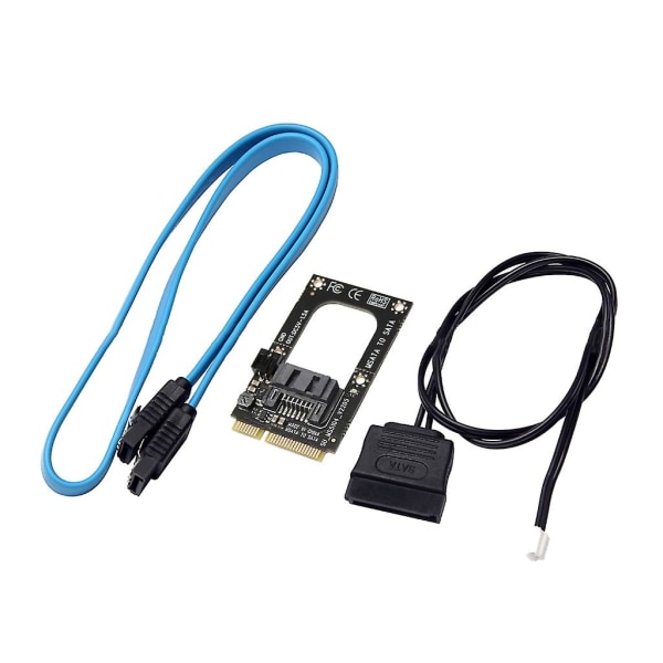 Mini Sata till 7-pin Sata förlängningsadapter Full-high Half-size för 2.5\" 3.5\" Hdd [DB]