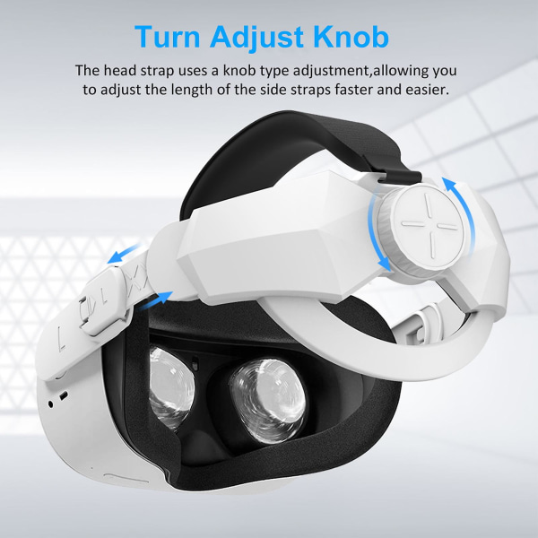 Justerbar huvudrem Passar för Oculus/meta Quest 2 Vr Headset