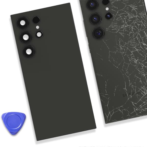 Batteridæksel til Galaxy S24 Ultra original Titanium Service Pack [DB] Black