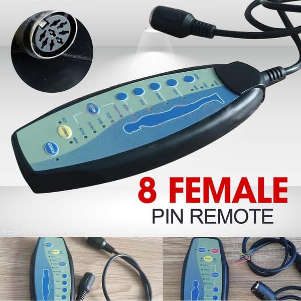 8-polig fjärrkontroll för massage- och lyftstol, handkontroll 12VD75 [DB] without heating function