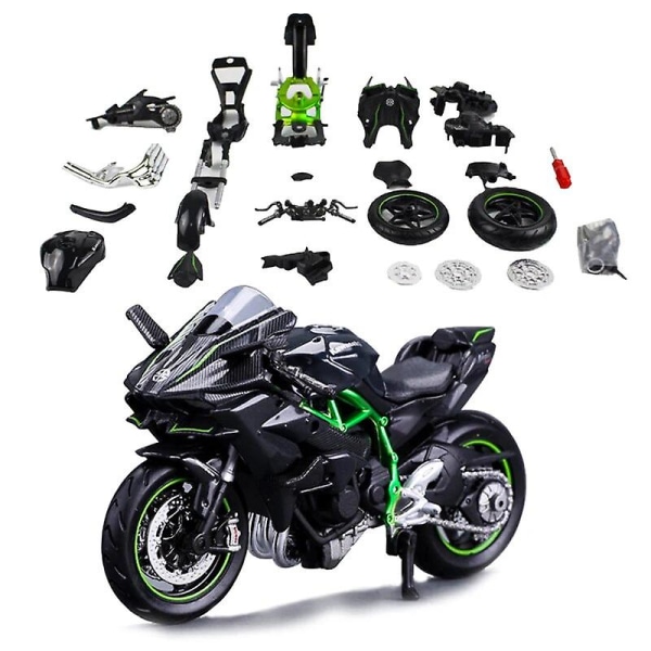 Maisto 1/12 Kawasaki H2r Ninja Samlet Version Motorcykel Model Legetøj Køretøjssamling Shork-absorber Off Road Autocykel Legetøj Db BMW R1200GS