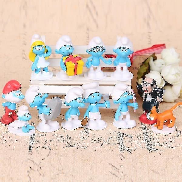 12 st Smurfdockor Animedocka Leksak [DB]
