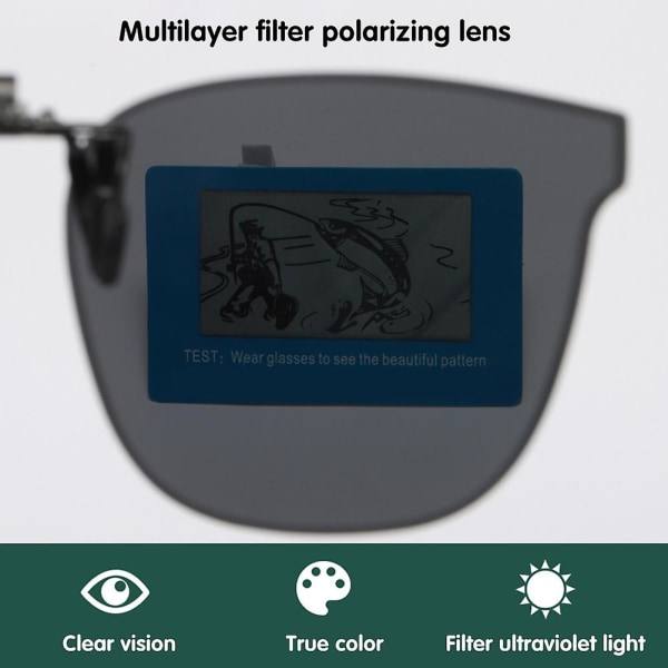 Unisex clip-on solbriller 180 grader flip stor linse solbeskyttelsesbriller Night Vision