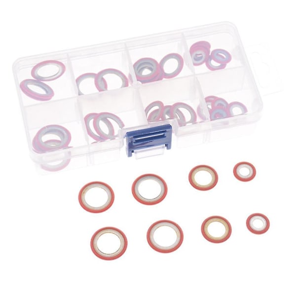 Automotive Air Conditioning System Kompressor O-ringe Kit Reparationstætning Pakning [db] Red