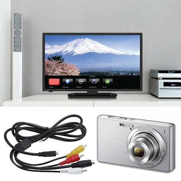 Høy kvalitet Mini USB til 3 RCA-kabel for Sony Handycam videokamera DCR-DVD, DCR-HC, DCR-SR, DCR-SX, DEV, HDR-CX, HDR-HC [DB]