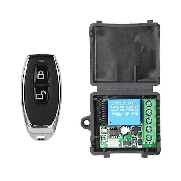 12V Fjärrkontroll 433mhz 315mhz Universell Trådlös RF 12V Fjärrkontrollbrytare [DB] Black 433mhz