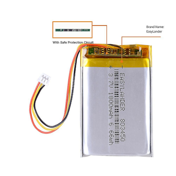 3.7v 1800mah 1.25 3p Litium Li-Ion Polymeeri Lipo Akku Yhteensopiva Bluetooth-Kaiuttimet Langaton Kuulokemikrofoni Kuulokkeet Corsair Pro  Rpg {DB 803450  RYB