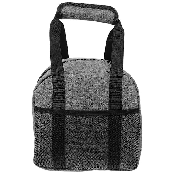 Bowlingbollväska för en boll - Bowlingväska med vadderat bollfack - Bärbar bowlingbollväska DB Grey 26.00X20.00X4.00CM