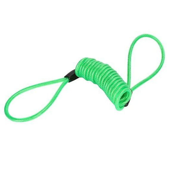 Påminnelse Kabel för Skivbromslås 120CM Infällbar Ståltråd Ljus Färg Motorcykel Mountainbike Stöldskydd Säkerhet Skivbromslås Varningsrep db green