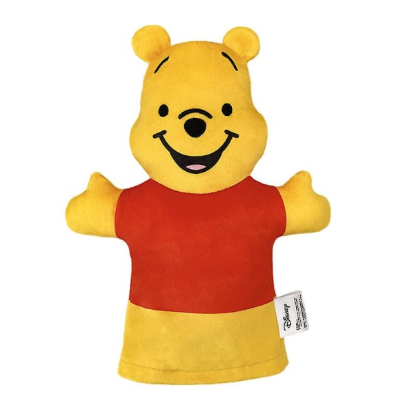 DB Cartoon djur handdocka förälder-barn interaktiv karaktär plyschdocka leksak småbarn tidig utbildning barn present[HK] Winnie the Pooh 26*15*5cm