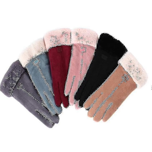 Vinterhandskar Varma Vantar Vinter Touch Screen Handskar Dam [DB] brown