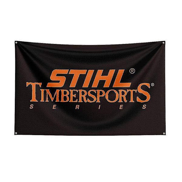 3x5ft Stihl Timbersports -sarjan lippu Polyester Digitaalinen painatus Banneri sisustukseen DB J0476 60 x 90cm