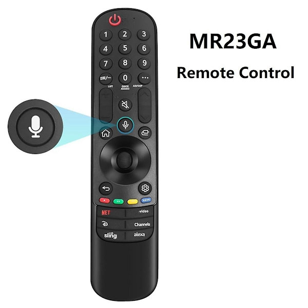 MR23GA Röststyrningsfjärrkontroll Ersättning för LG Fjärrkontroll 2023 LG Smart TV Fjärrkontroll AN-MR19BA AN-MR600G A {Db} Black
