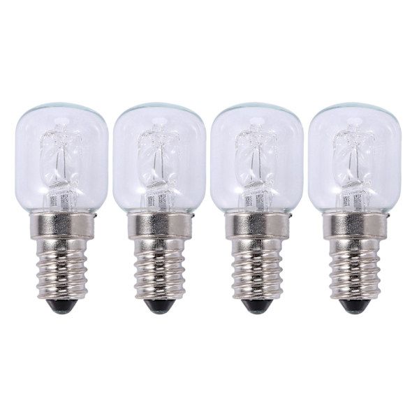 4x E14 Høytemperaturpære 500 Grader 25w Halogen Boble Ovnspære E14 250v 25w Kvarts Pære Db