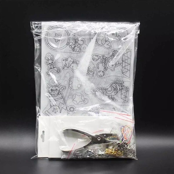 198 stk Shrinky Art Paper Varmekrympeark Plastic Kit Hulning Nøgleringe Blyanter Gør-det-selv tegning