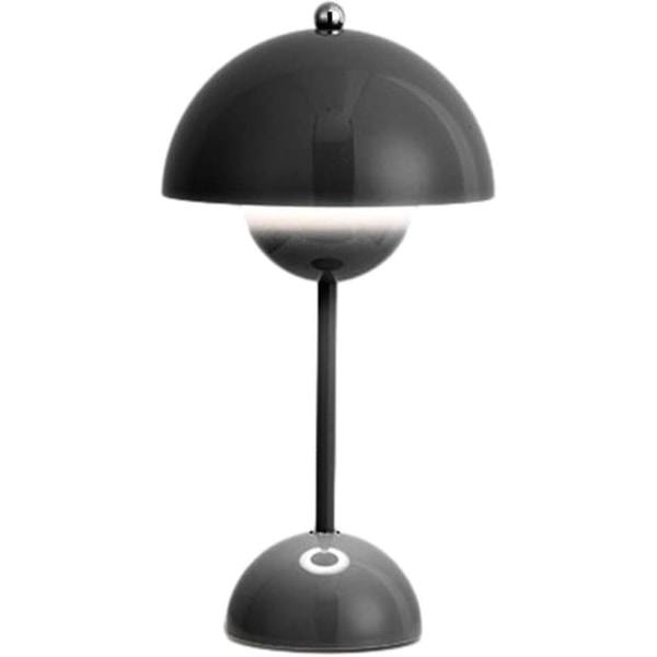 Led Flowerpot bordlampe, moderne Macaron lampe, dæmpbar bordlampe med 3 farver [DB] Black