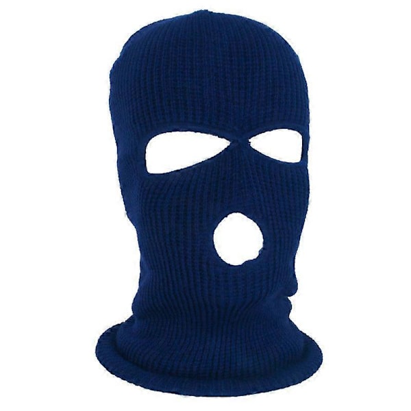 3-Hål Balaclava Beanie Hatt Huva Taktisk Full Face Skidäck [DB] Navy Blue