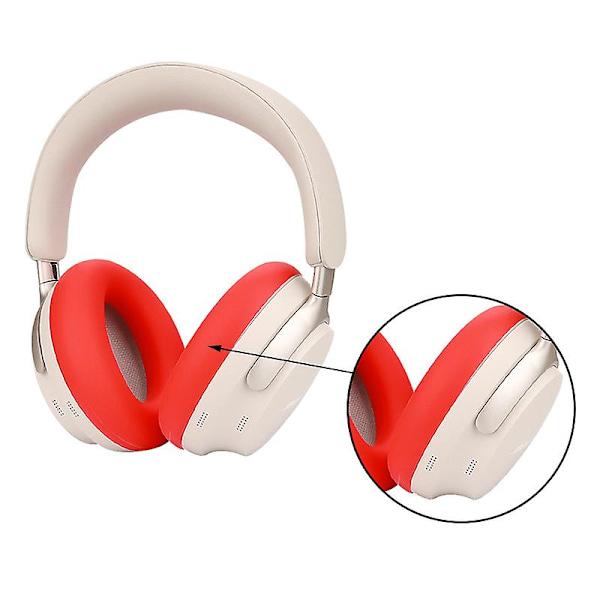 1 Par For Bose QuietComfort Ultra Erstatningshodetelefonøreputer Myke Silikonøreputer Puter {db} Beige