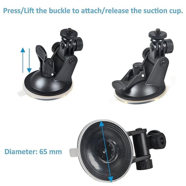 Sug kop til Gopro bilmontering glas monopodholder