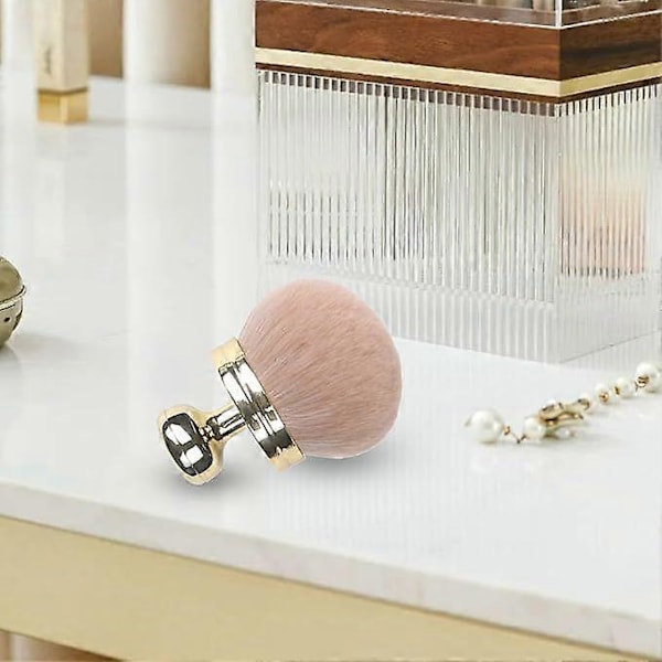 Extra Stor Kroppssminkborste För Ben & Bronzer Solskyddsmedel Applikator Foundation Oval Med Väska Guld Svamp [DB] golden