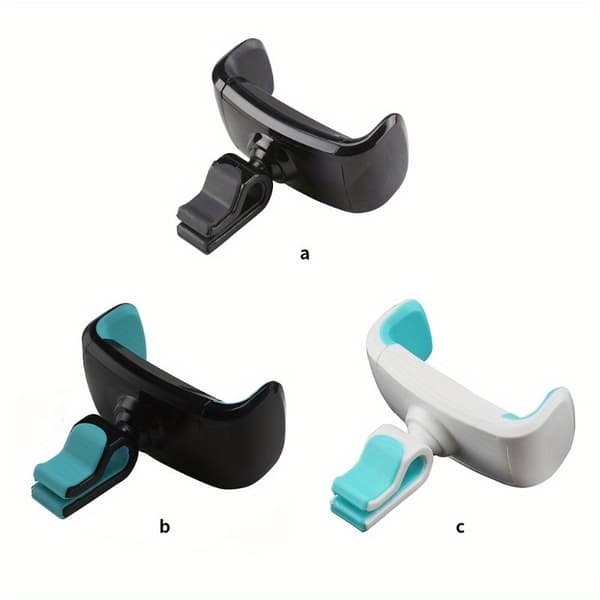 360° Roterbar Ventilationsåbning Telefonholder - Holdbart ABS Materiale, Elektronisk Tilbehør [DB] White Blue
