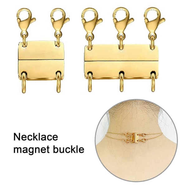 4 stk. Halskæde Lagdeling Spænde Magnetisk Halskæde Connector Spænde Lagdelt-Look Halskæde Separator Nemt at Bruge Stable Spænder til {DB} A
