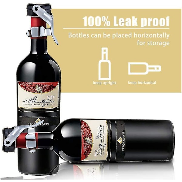 Champagnestopper, 2 st Rostfritt Stål Champagneflaskpropp För Cava Prosecco Mousserande Vinpropp TY [DB] Silver black 2pcs