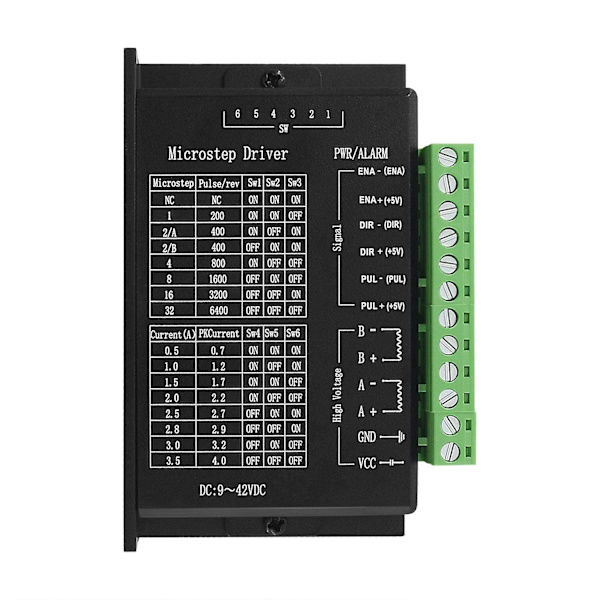 Tb6600 askelmoottorin ohjain, 4a 9-42v 32 segmenttiä, Nema 17/23/34 askelmoottorin ohjain, sopii 42/57/86 askelmoottorille, päivitetty versio-1kpl,98*71