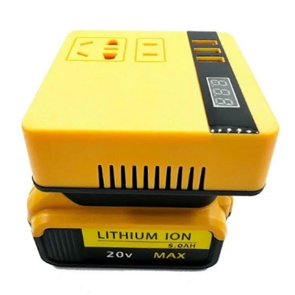 Multifunktionell Strömriktare DC 18V Till 220V Inverter Adapter Strömförsörjning Inverter För 18V 20V Batteri [db]