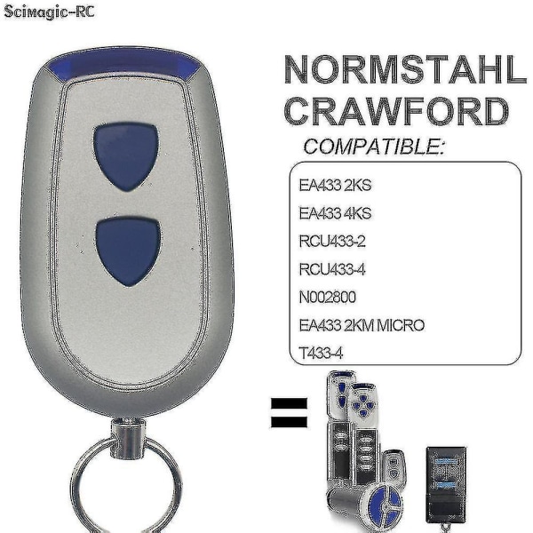 3 kpl Normstahl Craw -yhteensopivaa autotallin kaukosäädintä - Normstahl Ea433 kaukosäädin autotallin ovelle 433,92 MHz vierivä koodi {DB} 3pcs Style2